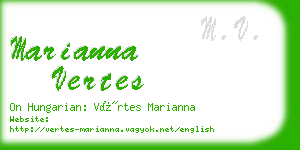 marianna vertes business card